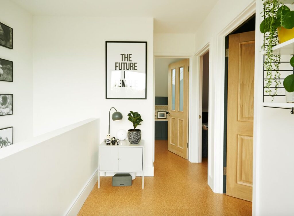 Hallway of a new home dormer extension